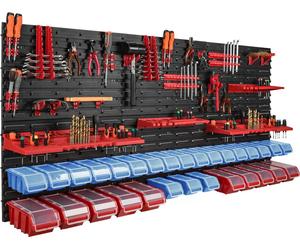 30 bacs gerbables étagère murale plastique couvercle 172 x 78 cm porte-outils atelier garage système de stockage bacs à bec verseur