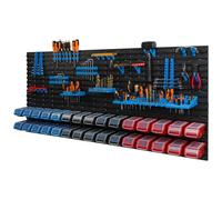 30 bacs gerbables étagère murale plastique couvercle 173,3 x 78 cm porte-outils atelier garage système de stockage bacs à bec verseur