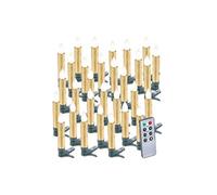 30 bougies LED pour sapin de Noël avec télécommande - coloris Or