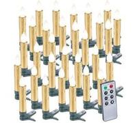Lunartec 30 bougies LED pour sapin de Noël avec télécommande - coloris Or
