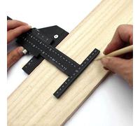 30 cm Règle de marquage Règle multifonctionnelle en forme de T Travail du bois - Règle en T pour le travail du bois - Règle métallique déchirable - Règle de marquage