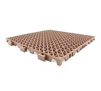 30 Dalles PVC Renforcées Brun ≈3,3m² Anti-humidité Garages et Entrepôts
