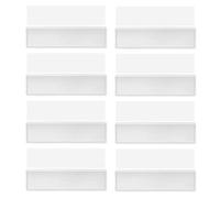 30 Ensemble Porte-étiquette Transparent, Plastique PVC | Pochettes à Insérer avec Cartes Blanches, Ouverture Supérieure, Visibilité Nette, pour Rayonnages et Boîtes