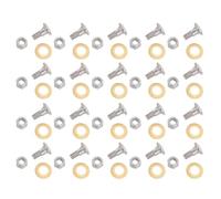 30 ensembles de vis de rechange en métal argent pour sécateur à main | Boulon d’axe avec écrou de blocage à ressort, fixation précise et anti-desserrage, pour ébrancheurs et coupe-branches