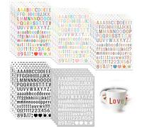 30 Feuilles Alphabet Number Stickers, Stickers Lettres Alphabet en Vinyle, Alphabétiques Numéro Coloré Gommettes pour Scrapbooking Cadeau Enseignement Bricolage Décorations de Chapeau de Graduation