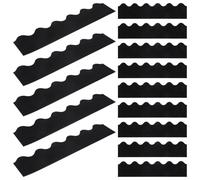 30 Feuilles Autocollant de Bordure Décorative Noire | Papier Adhésif sans Colle, Forte Adhérence, pour Murs et Scrapbooking, Format Mural Noir