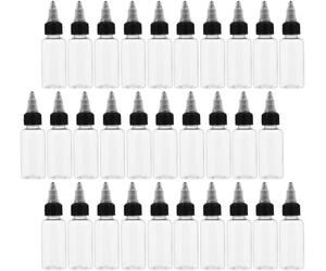 30 flacons en plastique PET transparents, de 30 ml chacun, non déformables, rechargeables, pour les travaux de jointoiement et comme distributeur de colle