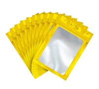 30 Les Sachets Aluminium Pochette,Sachet Alimentaires Réutilisablesé Étanches,Or Mylar Ziplock Bags,20x30cm,Top Plat Mylar Sachet Ont Ont Un Fond-Miroir-Pour Des Bonbons,Bijoux, Café Stockage