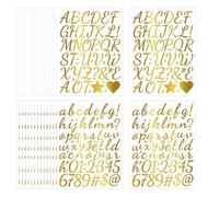 30 Lettres Autocollantes 1 Pouce D'autocollants Lettres Dorées | Stickers Alphabet Adhésives avec Chiffres et Symboles Imperméables pour Projets Créatifs Scrapbooking et Décoration Doré