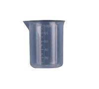 30 Pcs 100ml Measuring Cup Transparent Plastic Scale Beaker Cups Lab Chemical Laboratory Container Jugs Kitchen Baking Tool Pour Travaux Manuels