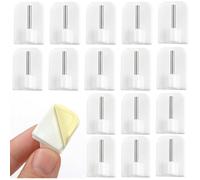 30 Pcs crochet rideau, accroche rideau sans percage, Crochets Autocollants, Crochets Adhésifs, Supports pour Tringles