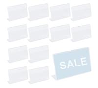30 Pcs Porte Étiquettes Prix, Supports d'Étiquettes en Plastique L-Shaped Porte-étiquette Transparent Acrylique Signe Affichage pour Supermarché/Magasin/Centres Commerciaux