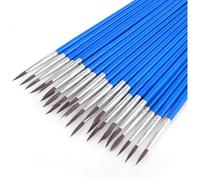 30 petits pinceaux pro pointe fine, pour miniatures, huile, aquarelle, art créatif, adaptés enfants et loisirs Label