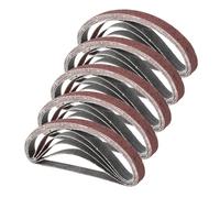 30 pièces 10x330mm Bande Abrasive Grains 60/80/100/120/240/320 | Ensemble de Bandes Abrasives pour Ponceuses à Bande , Bande Abrasive de Polissage D'alumine, Métal, du Bois, le Dérouillage
