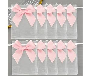 30 pièces/20 pièces/10 pièces Sacs en organza avec nœud, sacs en organza roses avec nœud, taille 10 x 12 cm, sacs à bijoux à cordon avec motif rose, sacs cadeaux de mariage, sacs cadeaux de fête rose,