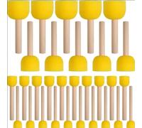 30 pièces/25 pièces/15 pièces/5 pièces Pinceaux en éponge jaune, convenant pour les graffitis, la peinture et les projets artistiques - Tête de champignon ronde 30 roses,15,25,30,5Caoutchouc