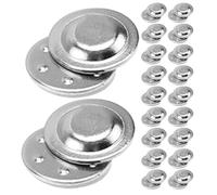 30 Pièces Aimants Porte-badges Ronds Argenté 17mm | Fer, Format Rond Discret, Lot Complet sans Texte, Usage Élégant pour Badges Nominatifs et Vêtements