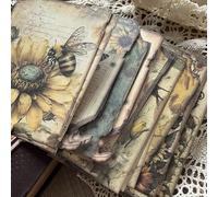 30 pièces Autocollants d'accent rétro avec abeilles, fleurs, animaux et motifs botaniques pour le scrapbooking, le journaling, la décoration, les fournitures scolaires, la rentrée des classes Papetier