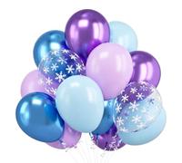 30 Pièces Ballon Bleu Or,Ballons Anniversaire Bleu Marine Métalliques Doré