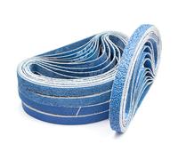 30 Pièces Bandes abrasives 10 x 330 mm, 5 x Grain 40/60/80/120/180/240 | Corindon Zirconium Papier Abrasif, pour Ponceuse à Bande Proxxon - Ponçage Métal, Bois & dérouillage