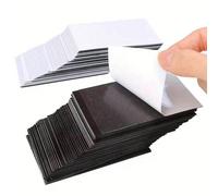 30 pièces Bandes magnétiques rectangulaires ultra-fines auto-adhésives, sans résidu, faciles à retirer, à démonter et à déplacer ; convient pour le réfrigérateur, le mur, le panneau de verre, les bric