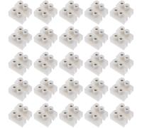 30 Pièces Bornier à Vis 10a 2 Positions en Alliage de Zinc | Pp Blanc, Résistance à Corrosion Vieillissement, Conductivité Élevée, Installation Facile pour Commande Électrique