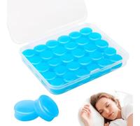 30 Pièces Boules Quies en Silicone Bleues Réutilisables Malléables, Bouchons d'Oreille Étanches Anti-Bruit Pour Dormir Nager Avion, Protection Auditive Contre Ronflements (30 pcs)