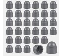 30 Pièces Cache Vis Gris M12, Cache Écrou Hexagonal de Protection | Capuchon en Plastique pour Vis,Antirouille,Étanche,Antipoussière pour Meubles Intérieurs et Extérieurs,Armoires,Projets DIY