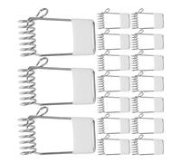 30 Pièces Clip à Ressort Circulaire Fixe pour Projecteur 1e104 | Laiton Argenté, Léger et Très Résistant, pour Plafond, Chambre et Bureau, Compatible Lampe LED