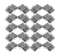 30 Pièces Clips de Câble en Acier Inoxydable Argentés | Fixation Rapide sous Cadre de Module, Bords sans Bavure, Maintien de Deux Fils 5,5 à 6,8mm