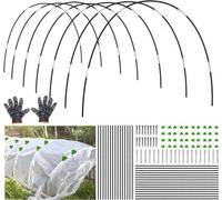 30 pièces de tunnels pour parterre de fleurs surélevé Arches de tunnels de jardin Support de tunnels de plantes Anneaux d'arches pour la protection contre les insectes et les oiseaux