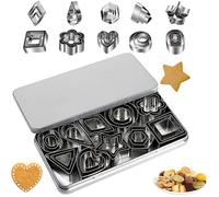 30 pièces emporte-pièces, mini emporte-pièces en acier inoxydable, emporte-pièces de forme géométrique pour pâtisserie DIY