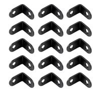 30 Pièces Équerre D'angle en Acier Inoxydable Noir, Support Droit | Angle en L, Fixation 90 Degrés Renforcée, sans Bavure, Installation Facile, pour Supports de Fleurs et Armoires