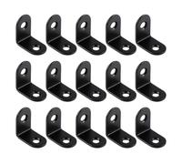 30 Pièces Équerre D'angle en L pour Meuble, Acier Inoxydable Noir | Angle Droit, Forte Stabilité, sans Bavure, Épaisseur Renforcée, Installation Simple, pour Armoires et Stands