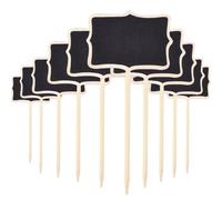 30 Pièces Étiquettes Noires pour Plantes en Pot, Piquets en Bois | Projets DIY et Mariage, Insertion Facile le Sol, Usage comme Numéros de Table