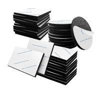 30 Pièces Extra Fort,Scotch Double Face,Adhesif Puissant Double Face Ruban Mousse,pour DIY Fixation Maison,Maison,Décoration,Carrés+Rondes+Rectangulaires,Noir