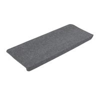 30 Pieces Grey Stair Treads 65x24,5x3,5 cm Non Slip Felt Carpet | Feutre aiguilleté résistant, lavable en machine, insonorisant, dérapant, emballé en rouleau