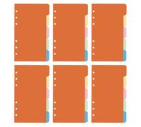 30 Pièces Intercalaires à Onglets en Papier pour Carnet de Poche | Fiches de Couleur Perforées, Recharge pour Feuillets Mobiles, Usage Scolaire et Papeterie Couleur Aléatoire
