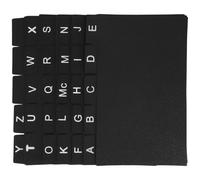 30 Pièces Intercalaires de Fiches Noirs en Plastique PP à Onglets | Organisation Portable, Tri Alphabétique Pratique, au Bureau Boîte de Recettes Cuisine