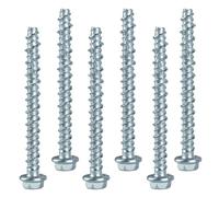 30 Pièces M6x75mm Vis À Béton Zinguées Sans Cheville | Tête Hexagonale, Avec Rondelle, Idéal Pour Maçonnerie, Béton Et Architecture, Robuste Et Résistant à La Corrosion.