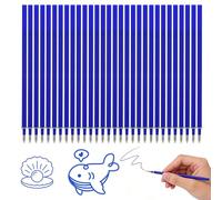 30 Pièces Mines de Rechange Effaçables Bleu, Compatible avec Legami, Hauteur 13 cm, Pointe 0,7 mm, Recharge Stylo Gel Effaçable, Recharges Effaçables Bleu, Encre Gel Thermosensible