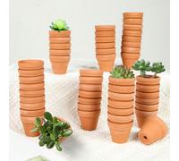 30 pièces Mini pots en terre cuite - Pots de fleurs en terre cuite de 3,3 cm, pots de plante en céramique pour succulentes, idéal pour le rebord de fenêtre, cactus, artisanat, cadeaux de mariage, baby