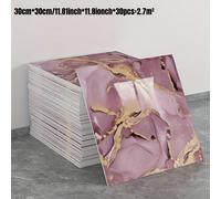 30 pièces Papier peint autoadhésif marbre doré magnifique, stickers muraux en carrelage de céramique imitation brillante, papier peint autoadhésif, papier peint de décoration murale, texture 3D, fond 