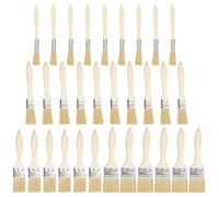 30 pièces Pinceaux Plats,10/25/35/50mm,Pinceaux pour l'extérieur, Pinceau Vernis Bois Plats, Pinceau Vernis Bois, Convient pour la Peinture, Le Vernis et Les projets de Bricolage.