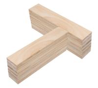 30 Pièces Planche à Graver sur Bois Rectangulaire, Pin Brut Khaki | Bois à Grain Net, Facile à Couper Peindre, Stable pour Bricolage Créatif et Décoration