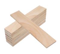 30 Pièces Planches de Bois Brut pour Bricolage, Pin Rectangulaire | Bois Khaki, Surface à Grain Net et Beau, Solide, Stable, Facile à Couper Peindre