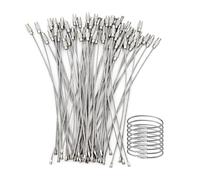 30 Pièces Porte Clés Câble Acier Inoxydable 150mm Argent Anneau Porte il Métallique Flexible pour Étiquettes Bagages Randonnée Trousseau de Clés Organisateur Bureau Maison Bricolage 1.5mm Épais