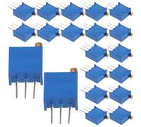30 Pièces Potentiomètre Ajustable 3296w 10k Ohm Bleu | Fonctions de Répétabilité et Préréglage, Compatible Soudure à Refusion et Vague, Plastique et Métal