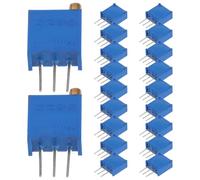30 Pièces Potentiomètre de Microréglage 3296w 10k Bleu | Réglage Fin, Compatible Soudure à Vague, Boîtier Plastique Métal, pour Ajustement Électronique