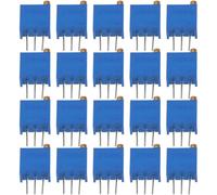 30 Pièces Potentiomètre de Réglage 3296w 10k Bleu | Plastique et Métal, Compatible Soudure à Refusion, Résistance Stable, Calibration Précise, DIY Électronique